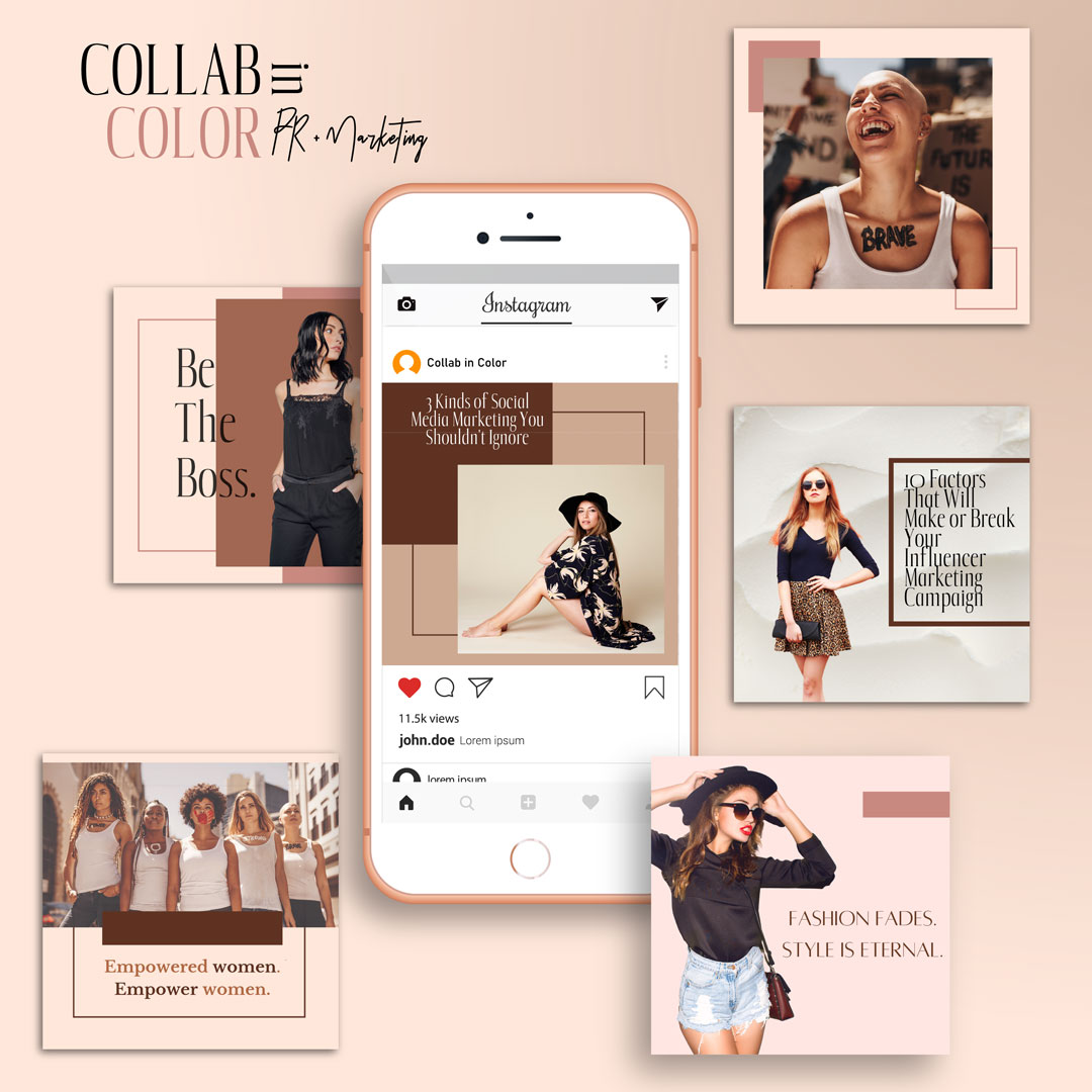 collab in color design social media